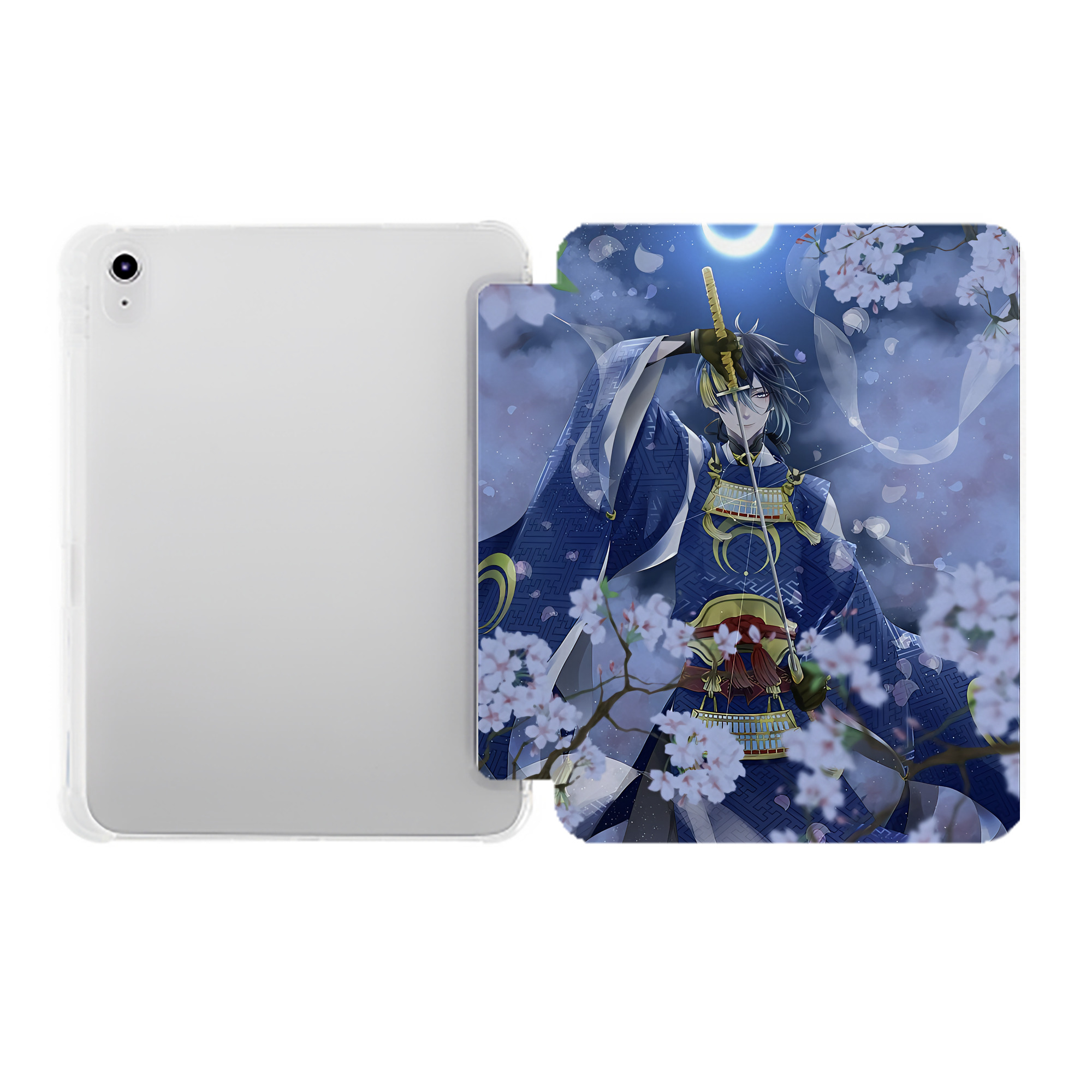 （画像用） 刀剣乱舞 Touken Ranbu IPad ケース ペン収納付き 三つ折りスタンド PUレザー×シリコン 対応機種9.5/10.5/10.9インチ